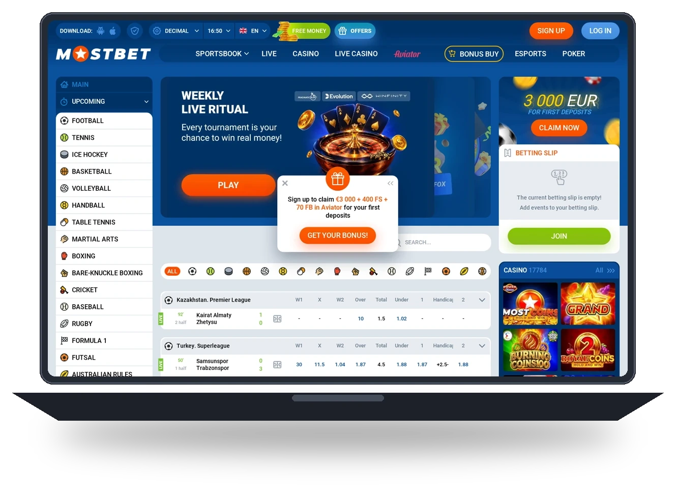 Mostbet Česko – přihlášení do účtu